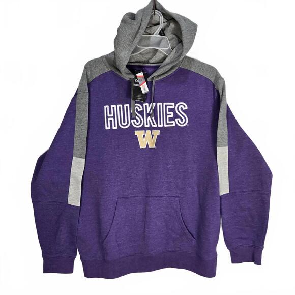 Captivating Other - Captivating University of Washington Huskies Hoodie 2XL Purple Gray Spellout NWT